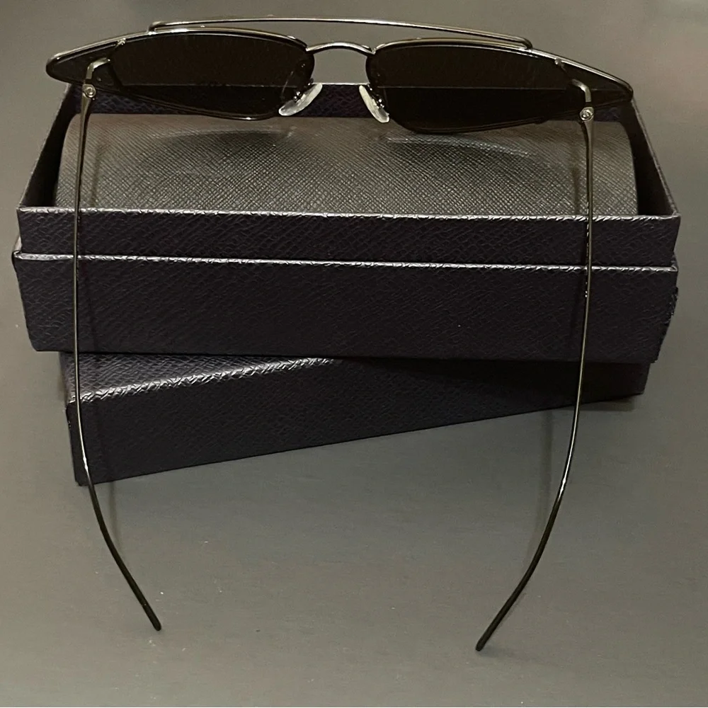PRADA SPORT WOMEN’S CAT EYE SUNGLASSES SPR 63U (1AB-5SO) BLACK NWOT - Picture 3 of 5